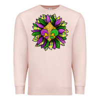 Pale Pink Mardi Gras Sunflower Premium Sweatshirt - BundleAndBundleShop