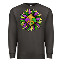 Smoke Mardi Gras Sunflower Premium Sweatshirt - BundleAndBundleShop