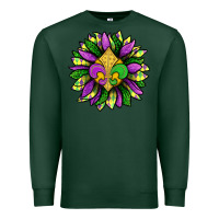 Sports Green Mardi Gras Sunflower Premium Sweatshirt - BundleAndBundleShop