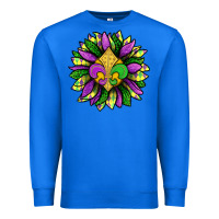 True Royal Mardi Gras Sunflower Premium Sweatshirt - BundleAndBundleShop