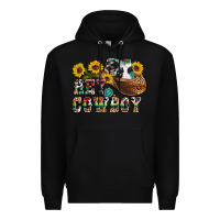 Black hey cowbow Premium Hoodie - OliviaCreatesArt