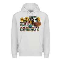 Dove Grey hey cowbow Premium Hoodie - OliviaCreatesArt