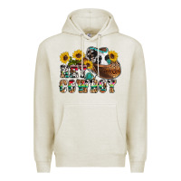 Oatmeal Heather hey cowbow Premium Hoodie - OliviaCreatesArt