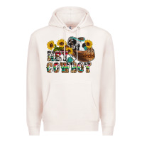 Pale Pink hey cowbow Premium Hoodie - OliviaCreatesArt