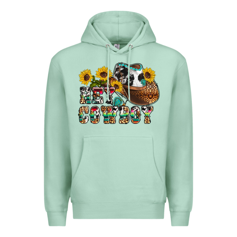Hey Cowbow Premium Hoodie by OliviaCreatesArt | Teevron