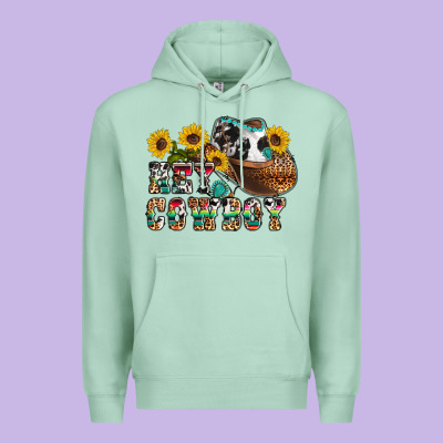Hey Cowbow Premium Hoodie Designed By Oliviacreatesart