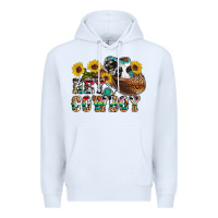White hey cowbow Premium Hoodie - OliviaCreatesArt