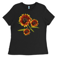Black ring o fine sunflower Ladies Tee - LillyAllenDesigns
