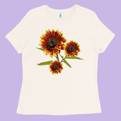 Ring O Fine Sunflower Ladies Tee Designed By Lillyallendesigns