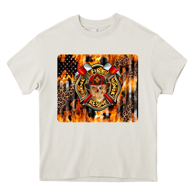 Firefighter Skull Heavy Core Tee by LillyAllenDesigns | Teevron
