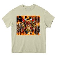 Mossy Firefighter Skull Heavy Core Tee - LillyAllenDesigns