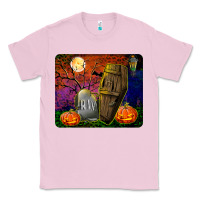 Bubblegum Pink headstone and coffin mousepad Classic Tee - BundleAndBundleShop