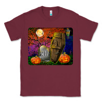 Burgundy headstone and coffin mousepad Classic Tee - BundleAndBundleShop