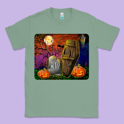 Headstone And Coffin Mousepad Classic Tee Designed By Bundleandbundleshop