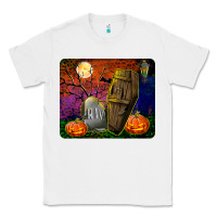 White headstone and coffin mousepad Classic Tee - BundleAndBundleShop