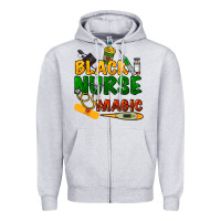 Heather Grey Black Nurse magic Zipper Hoodie - HowdyJamesFarm