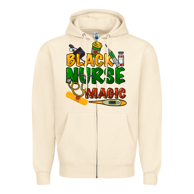 Black Nurse Magic Zipper Hoodie by HowdyJamesFarm | Teevron