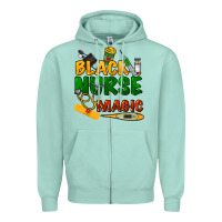 Seafoam Black Nurse magic Zipper Hoodie - HowdyJamesFarm