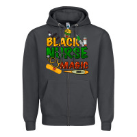 Smoke Black Nurse magic Zipper Hoodie - HowdyJamesFarm