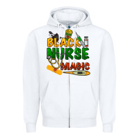 White Black Nurse magic Zipper Hoodie - HowdyJamesFarm
