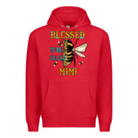 Red blessed to bee called mimi Premium Hoodie - JahusDesignShop