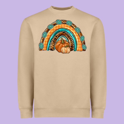 Rainbow Thankful With Gemstone Heavyweight Sweatshirt Designed By Texasbilliewilder