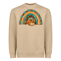 Mushroom Rainbow Thankful with Gemstone Heavyweight Sweatshirt - texasbilliewilder