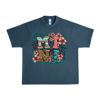 Midnight Navy floral leopard frame mini Urban Heavy Tee - LillyAllenDesigns