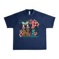 Navy floral leopard frame mini Urban Heavy Tee - LillyAllenDesigns