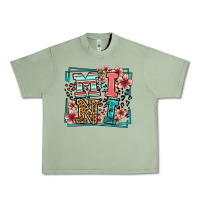 Oil Green floral leopard frame mini Urban Heavy Tee - LillyAllenDesigns