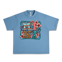 Pebble Blue floral leopard frame mini Urban Heavy Tee - LillyAllenDesigns