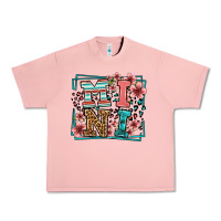 Salmon floral leopard frame mini Urban Heavy Tee - LillyAllenDesigns