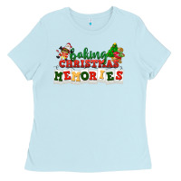 Baby Blue Baking Christmas memories Ladies Tee - NancyCooperArtShop