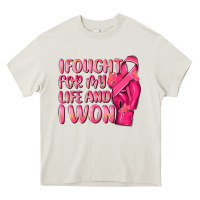 Cream i fought for my life and i won Heavy Core Tee - NancyCooperArtShop