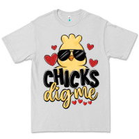 Dove Grey chicks dig me Premium Tee - MaliasSmallBusiness