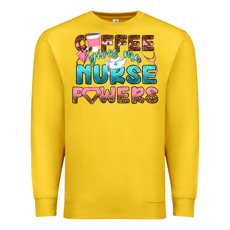 Coffee Gives Me Nurse Powers Bbs Premium Sweatshirt by BundleAndBundleShop | Teevron