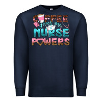 Navy coffee gives me nurse powers bbs Premium Sweatshirt - BundleAndBundleShop