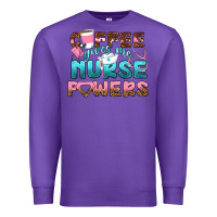 Purple coffee gives me nurse powers bbs Premium Sweatshirt - BundleAndBundleShop