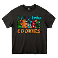 Asphalt just a girl who loves cookies Heavy Core Tee - AdoDesignShop