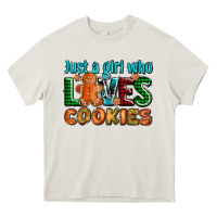 Cream just a girl who loves cookies Heavy Core Tee - AdoDesignShop
