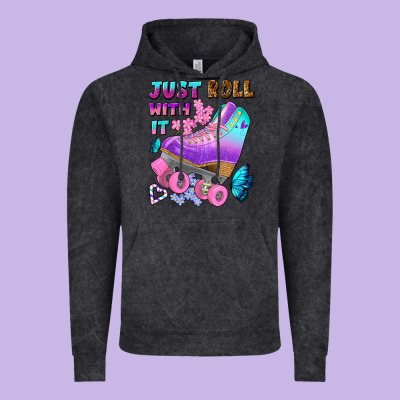 Just Roll With It Vintage Hoodie Designed By Bundleandbundleshop