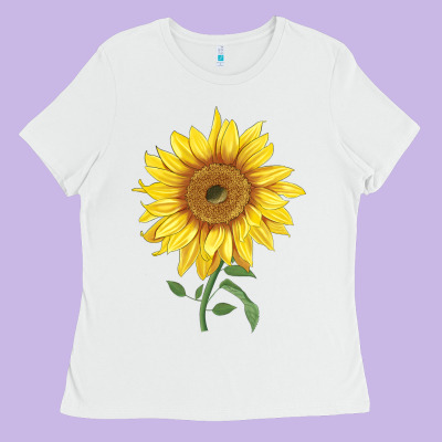 Bambino Sunflower Ladies Tee Designed By Lillyallendesigns