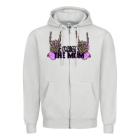 Dove Grey Rockin' the Mom Zipper Hoodie - CowGirlArtShop