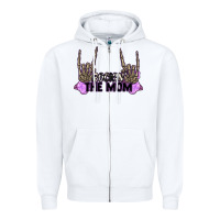 White Rockin' the Mom Zipper Hoodie - CowGirlArtShop