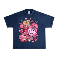 Navy retro valentines day Urban Heavy Tee - LillyAllenDesigns