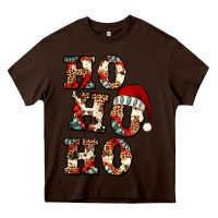 Chocolate Brown ho ho ho western christmas Heavy Core Tee - Jasminsmagicworld
