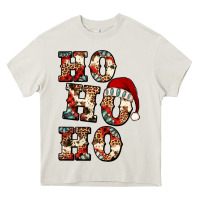 Cream ho ho ho western christmas Heavy Core Tee - Jasminsmagicworld