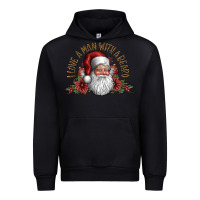 Black i love a man with a bearo Urban Hoodie - CowhideDigitalArt