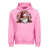 Fuchsia Pink i love a man with a bearo Urban Hoodie - CowhideDigitalArt