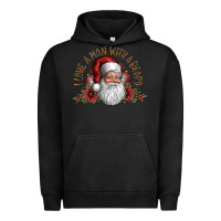 Pigment Black i love a man with a bearo Urban Hoodie - CowhideDigitalArt